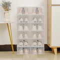 Stackable Transparent Plastic Shoe Storage Boxes - Dustproof & Dustproof Organizer Case