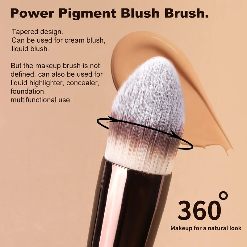 5PCS Makeup Brush Set with Synthetic Hair for Foundation, Blush, Concealer & Eyeshadow - Multi-Purpose Professional Brushes