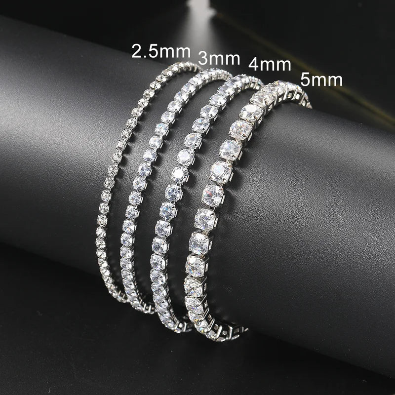 Zirconia Tennis Bracelet for Women Trendy Crystal Bangle Jewelry for Teen & Wedding