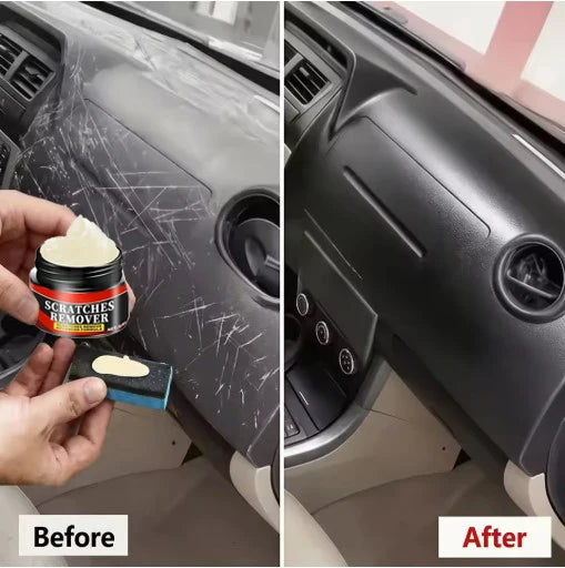 Car Plastic Restorer and Trim Polish Wax for Interior & Tires - Scratch & Anti-Aging Repair