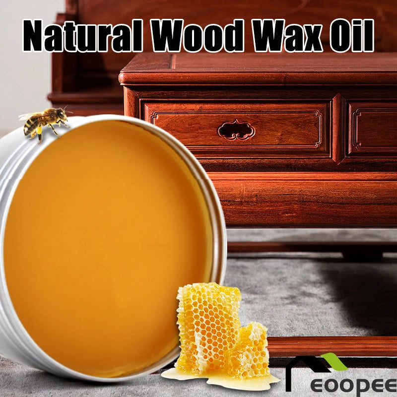 Wood Furniture Beeswax Polish for Brightening & Protection - Natural Floor & Surface Wax