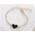 Fashion Layered Bracelet Set with Heart and Square Pendants - Adjustable Jewelry for Women