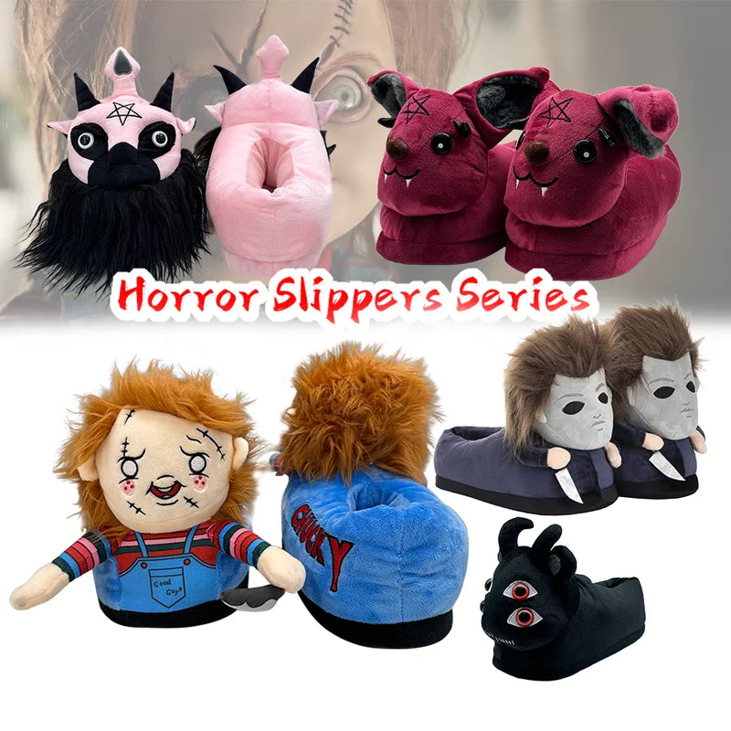 Halloween Plush Slippers Horror House Shoes Dark Lord Costume Footwear