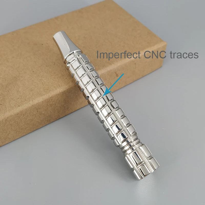 Safety Razor Handle Stainless Steel Spiral Razor Handle for Wet Shaving