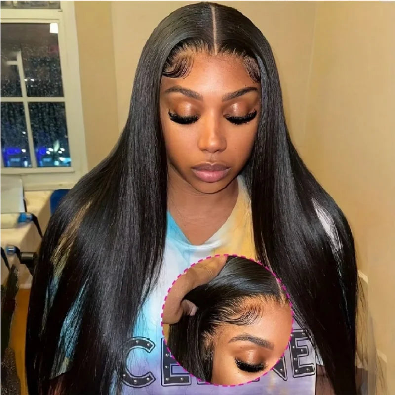 40 Inch Human Hair Wigs for Women - Lace Front, Remy Brazilian Straight Hair