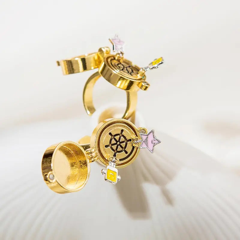 Magnetic BFF Rings Set - Adjustable Cartoon Friendship Jewelry for Best Friends