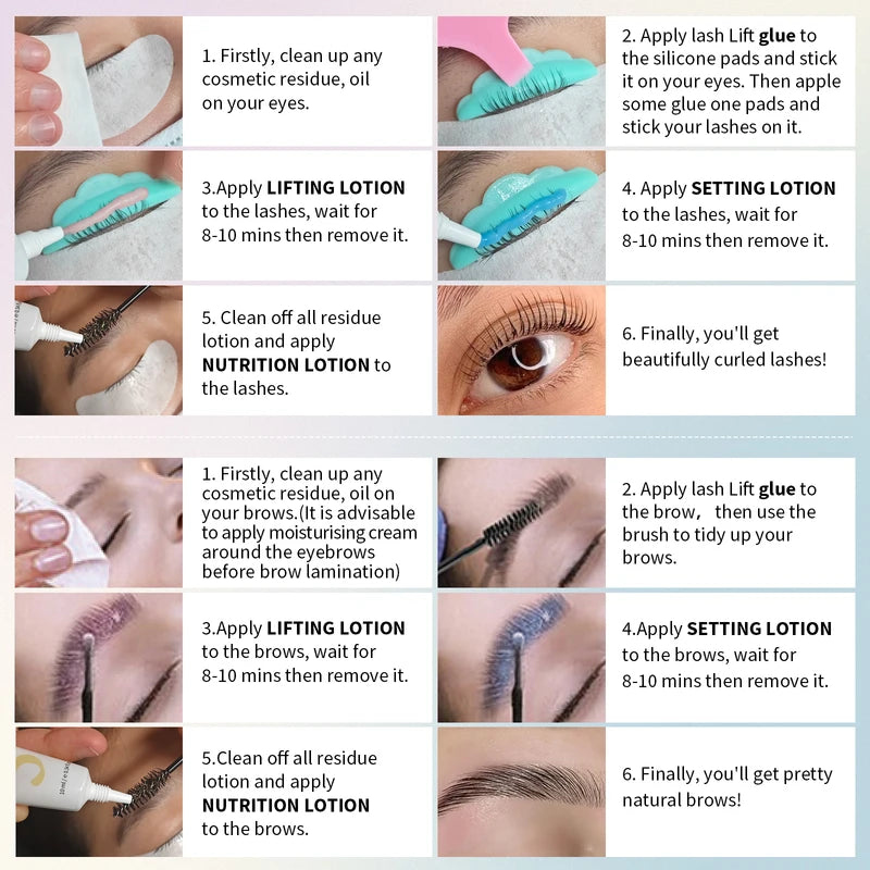 10ml Lash & Brow Perm Fixation Lotion Set for Lash Lift & Brow Lamination