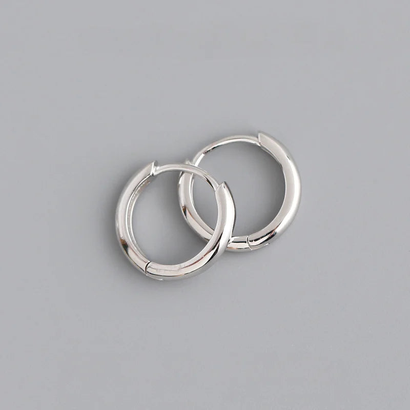 Sterling Silver Geometric Hoop Earrings for Women - Fashion Jewelry Gift