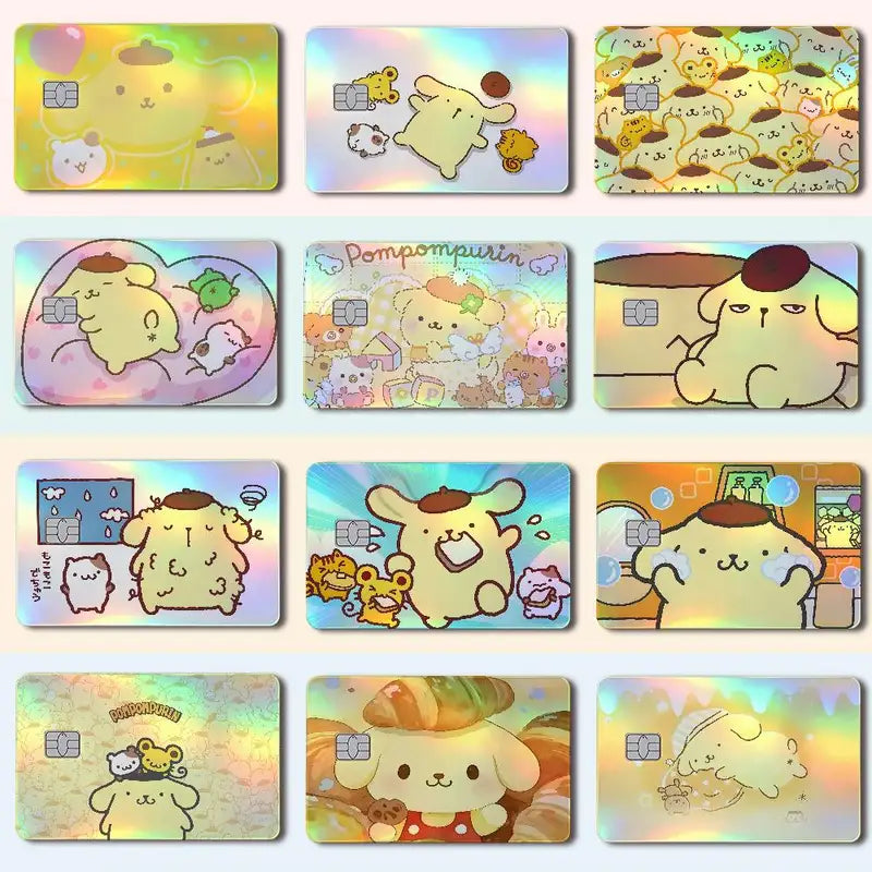Holographic Laser Card Stickers Set Waterproof Scratch-Resistant for Credit & Debit Cards