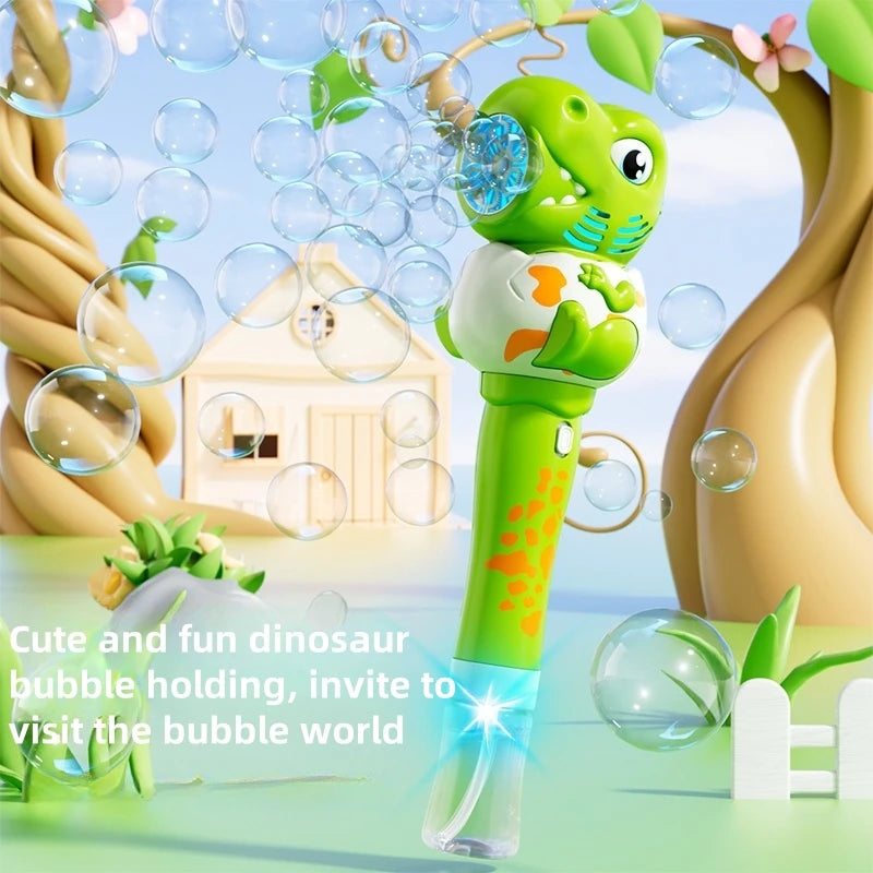 Automatic Bubble Machine for Kids Cartoon Dinosaur Giraffe Luminous Bubble Toy