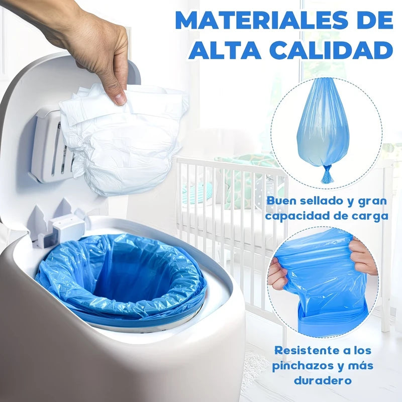 Diaper Pail Refill Bags - Scented, Tear-Resistant, Compatible with Genie, Angelcare, Munchkin