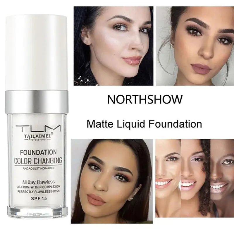 30ml Color Changing Foundation for Mature Skin Waterproof Liquid Concealer
