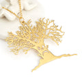 Halloween Tree Pendant Necklace Stainless Steel Tree of Life Jewelry