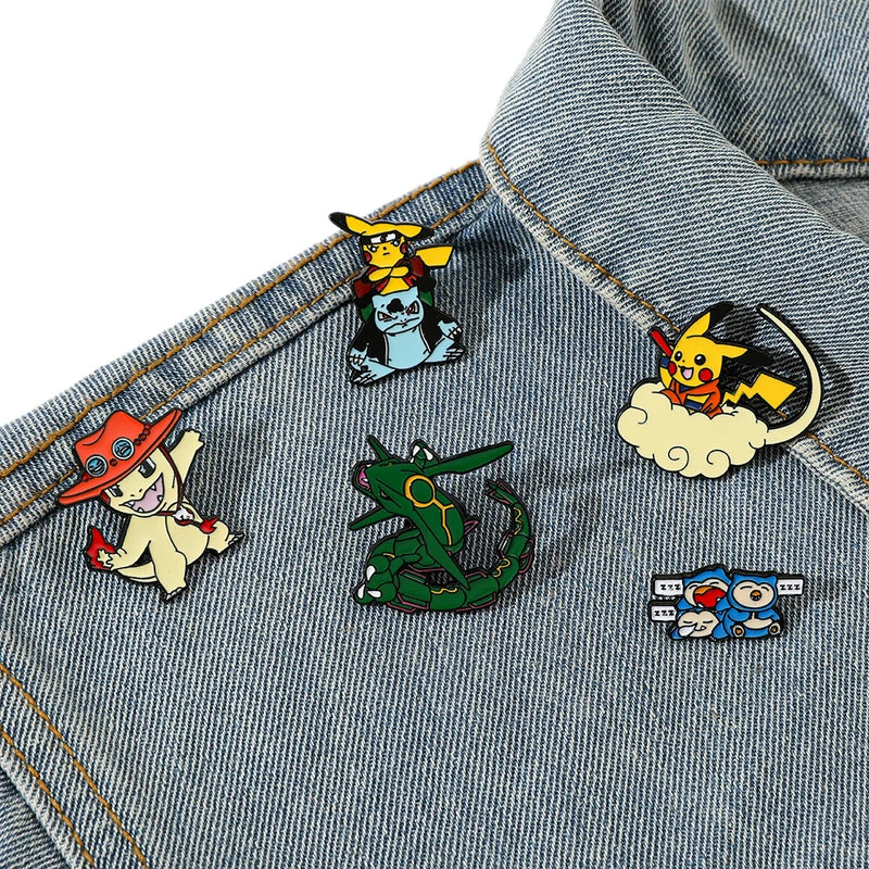 Pokemon Anime Enamel Lapel Pin - Collectible Badge for Kids and Fans