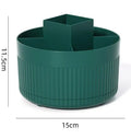Rotating Makeup Brush & Cosmetic Storage Container with 360° Access