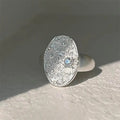 Vintage Daisy Flower Open Ring for Women Zircon Jewelry Gift Party Accessory