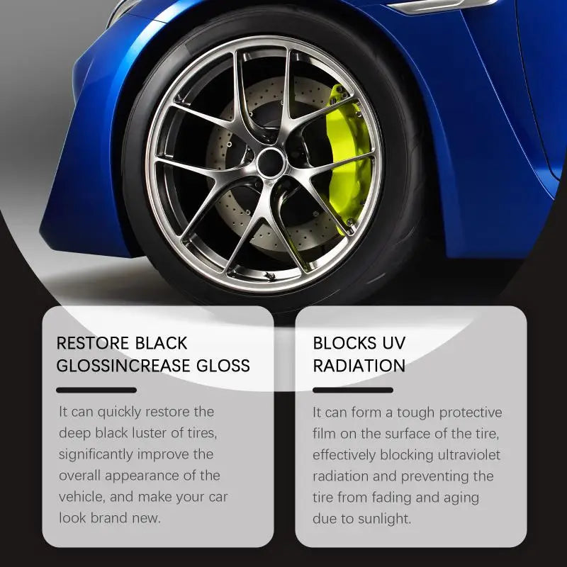 Car Tire Wax for Retreading & Protection - Long Lasting Black Shine