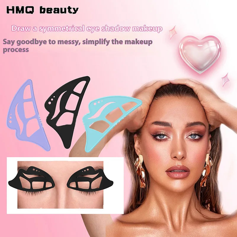 Silicone Eye Makeup Stencils Set - Reusable Eyeshadow & Eyeliner Templates