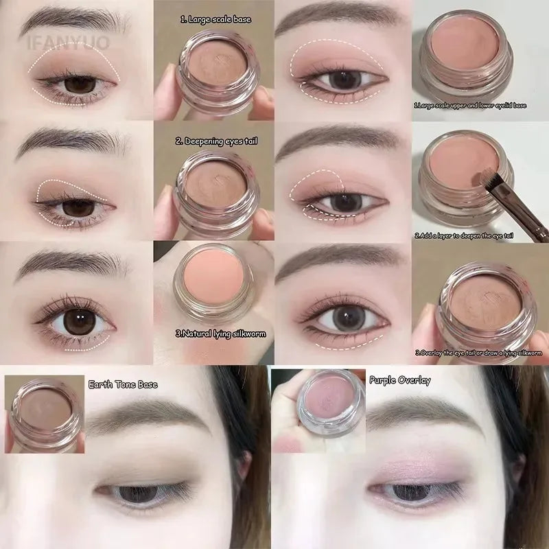 Long-Lasting Cream Eyeshadow Palette - Waterproof, Silky Soft, Versatile Colors