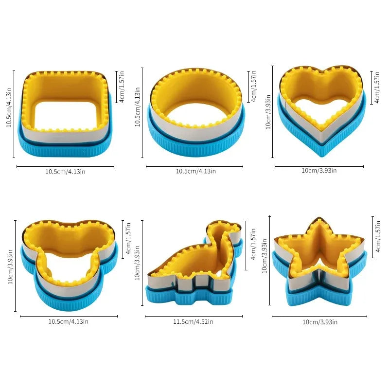 Multi-Shape Food Art Cutting Mold Set for Sandwiches Cookies Bread Kitchen Tools