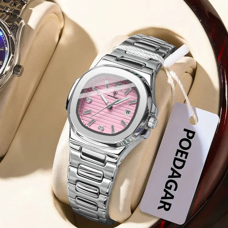 Square Fashion Women's Wristwatch - Luminous Waterproof Quartz Ladies Watch
