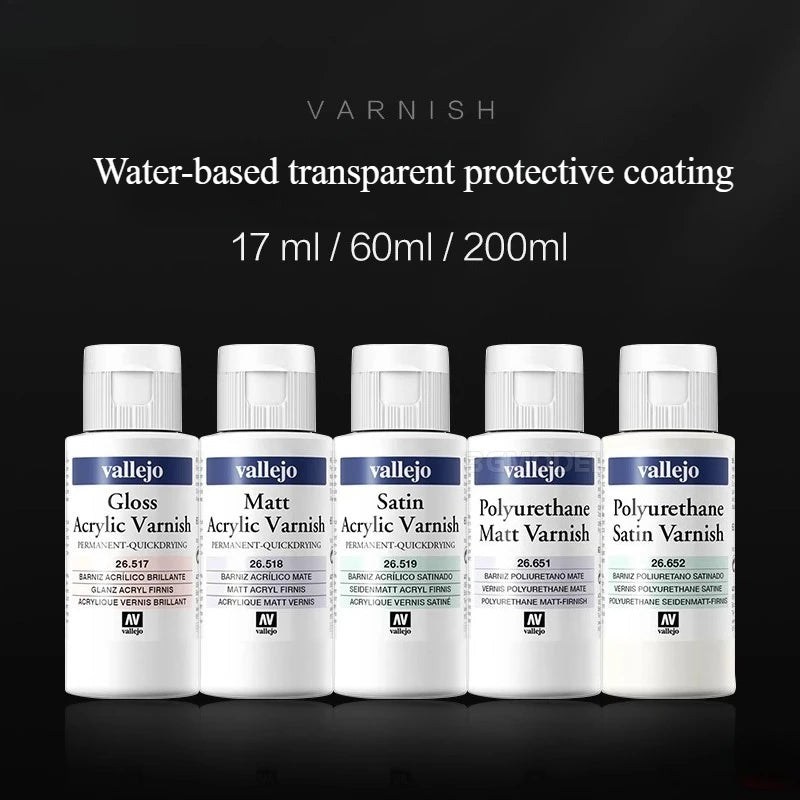 Model Protective Paint Water-Based Gloss & Matte Varnish - Multiple Sizes