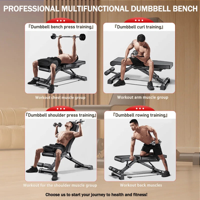 Adjustable Foldable Workout Bench for Full Body Strength Training 1000 lbs Capacity