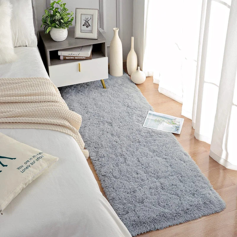 Soft Plush Running Rug for Bedroom and Living Room - Fluffy Floor Carpet