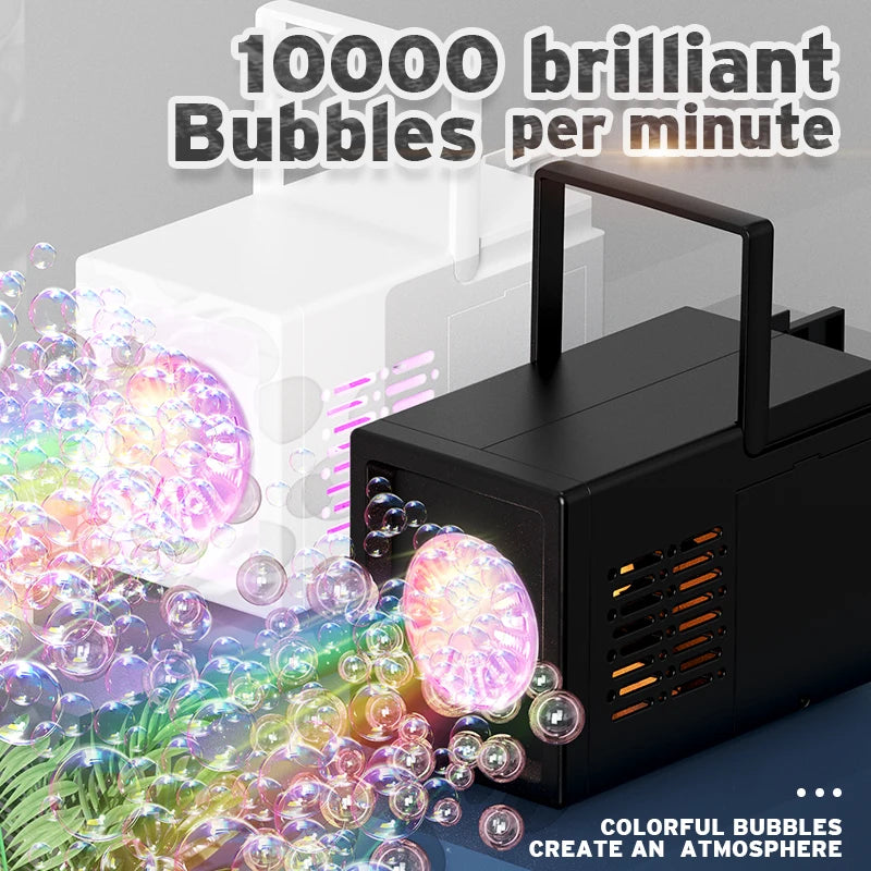 Outdoor Bubble Machine with 10 Holes for Kids and Events - Handheld Water Blower