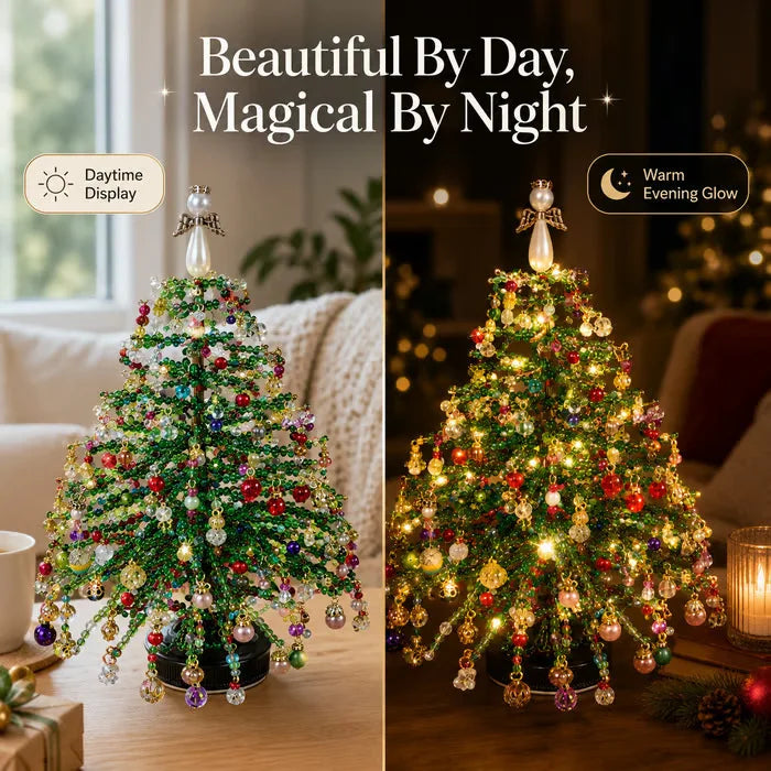 Mini Desktop Christmas Tree DIY Beaded Craft Kit - Holiday & Xmas Decor