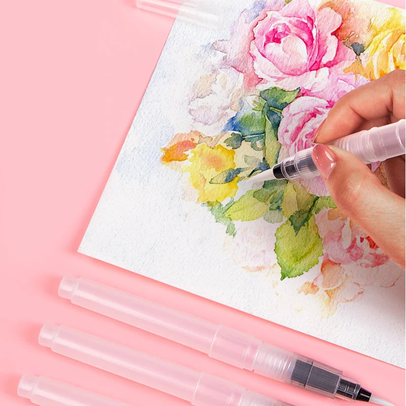 Watercolor Brush Set 3 or 6 Pcs Portable Painting Tools for Artists