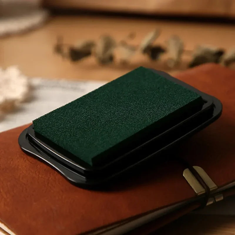 Solid Ink Pad Stamp Set - Black, Blue, Purple, Green & More