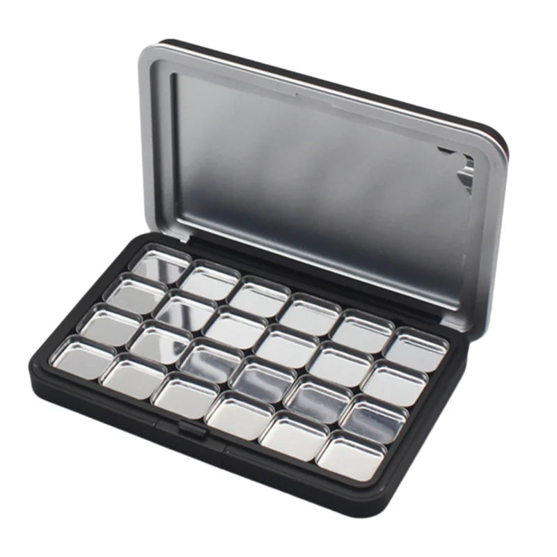 DIY Eyeshadow Palette Empty Matte Black Magnetic Makeup Box 6 Grids