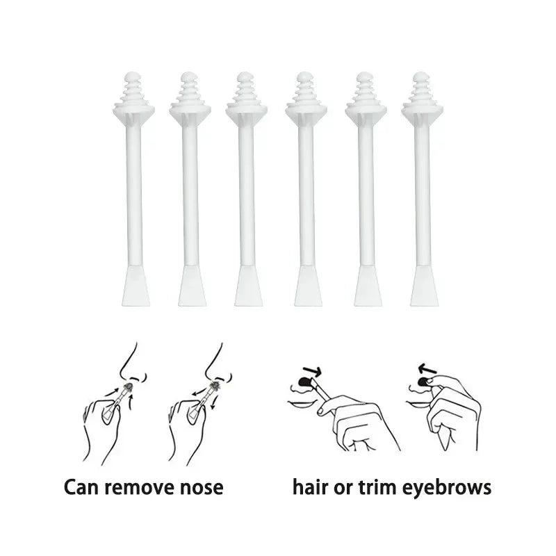 Nose Wax Applicator Sticks 100PCS for Painless Hair Removal & Facial Makeup
