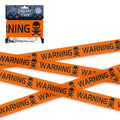 Halloween Warning Tape Skull Head Safety Sign Prop Plastic Window Decor