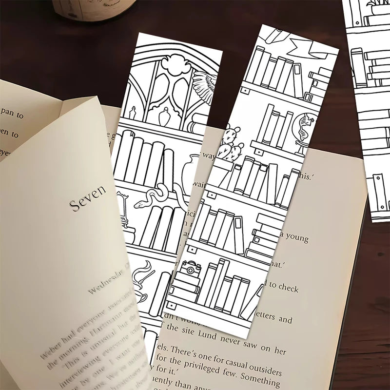 Coloring Book Bookmarks Set - 32pcs for Back-to-School, Christmas, Halloween & Birthdays