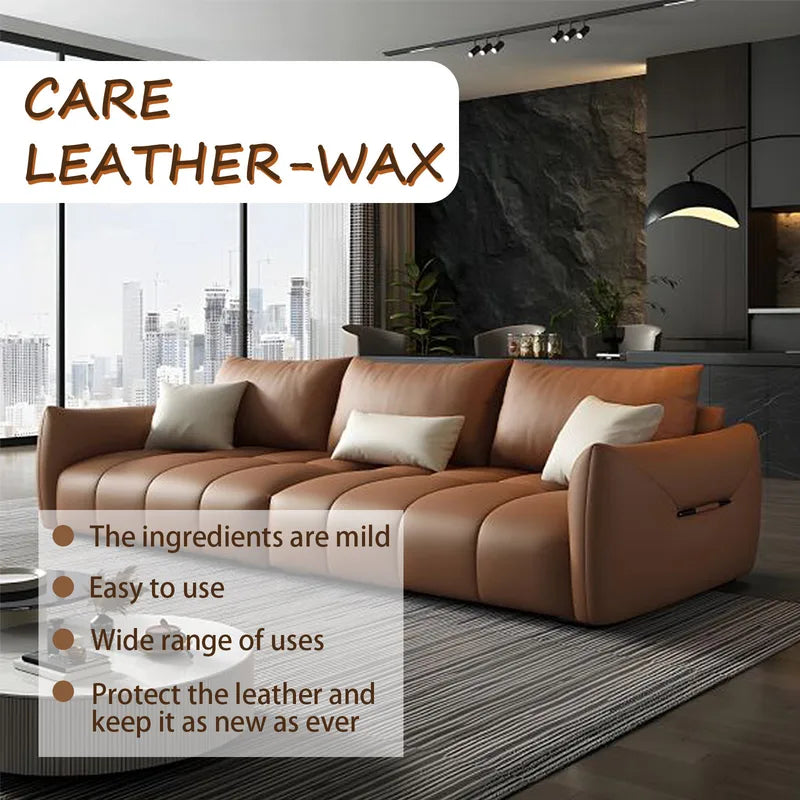 Leather Repair Wax for Car Sofa Shoes - Scratch & Crack Filler, 80g