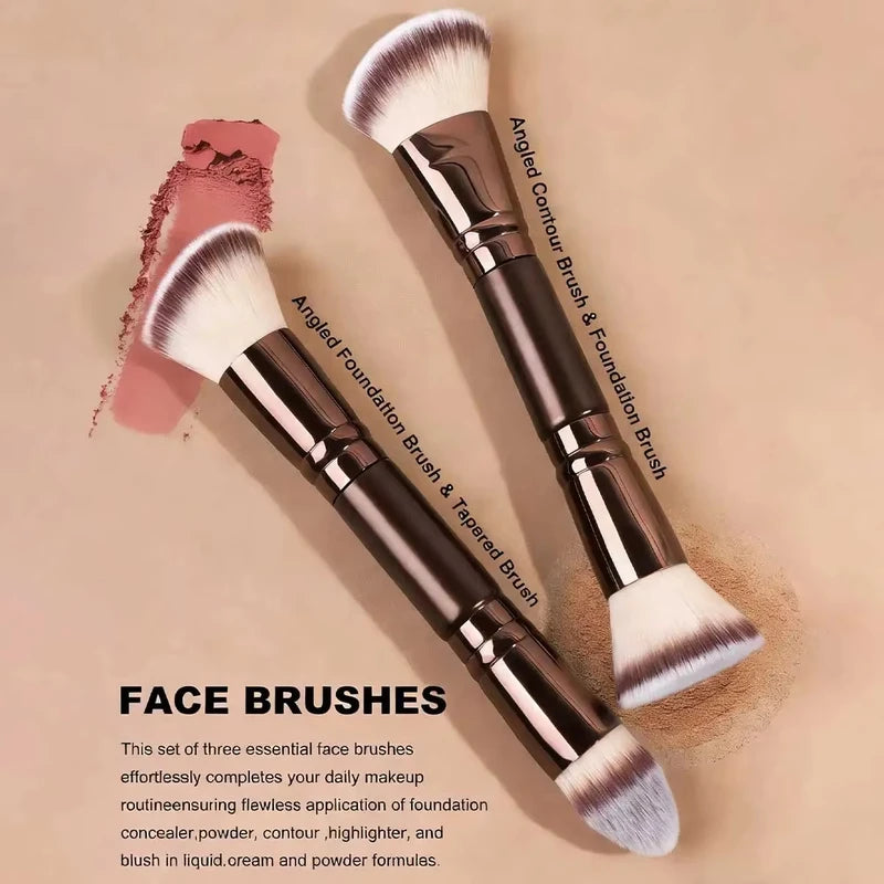 7pcs Makeup Brush Set with Soft Synthetic Bristles - Face & Contour