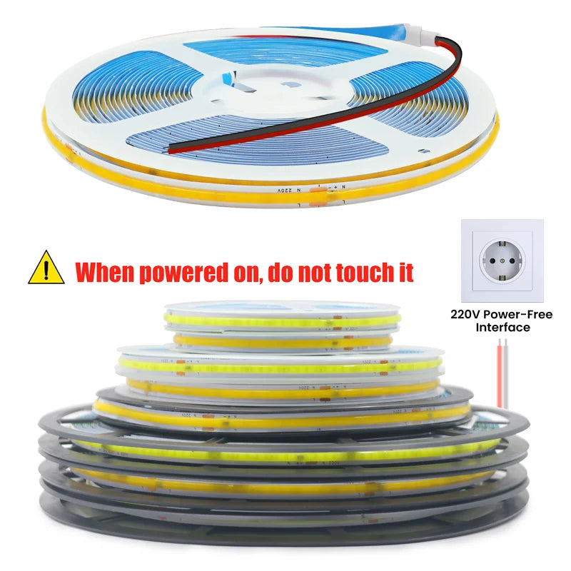 Flexible LED Strip Lights 220V AC 240 LEDs/M RGBW 5M-50M with IP20 Waterproof