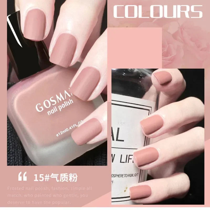 12ml Quick Dry Semi-Permanent Nail Gel Polish - Long Lasting Matte Finish, Manicure Tools