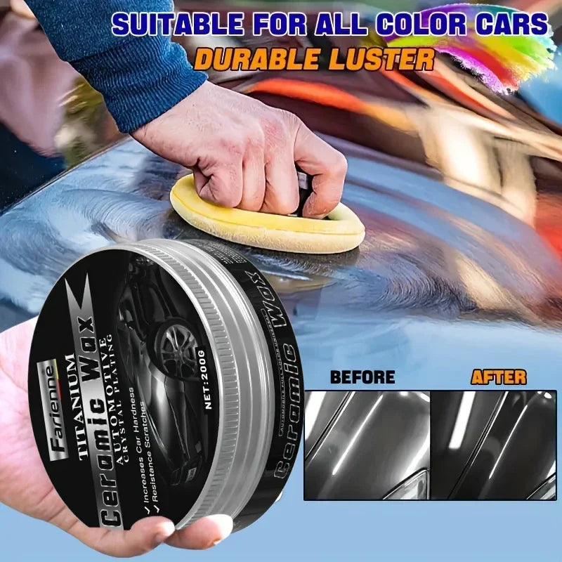 200g Ceramic Car Wax - Universal Fit, Scratch Resistance & High-Gloss Shine