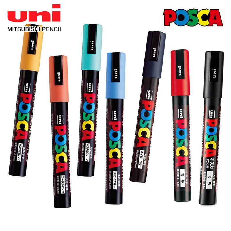 Set of 1 Japan UNI POSCA Markers Acrylic Graffiti Paint Pens Waterproof Art Supplies