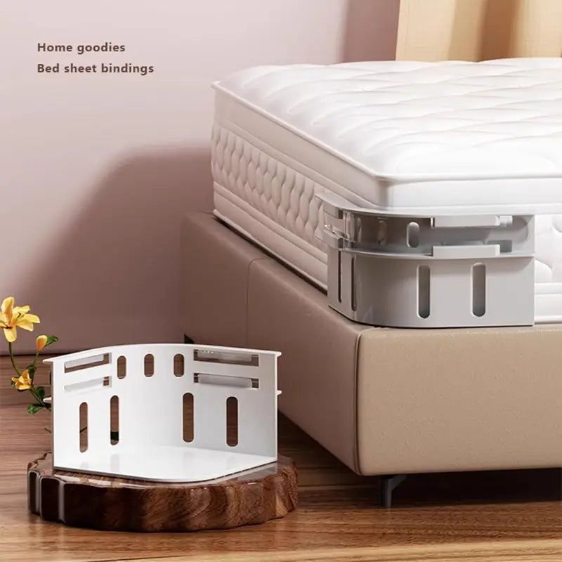 Bed Sheet Holder 4-Pack Elastic Straps for Mattress Fit & Wrinkle-Free Sleep