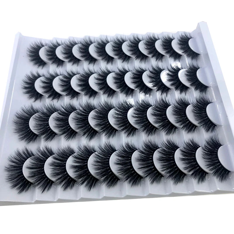 16/20 Pairs of 100% Mink False Eyelashes - Natural & Dramatic Lengthening