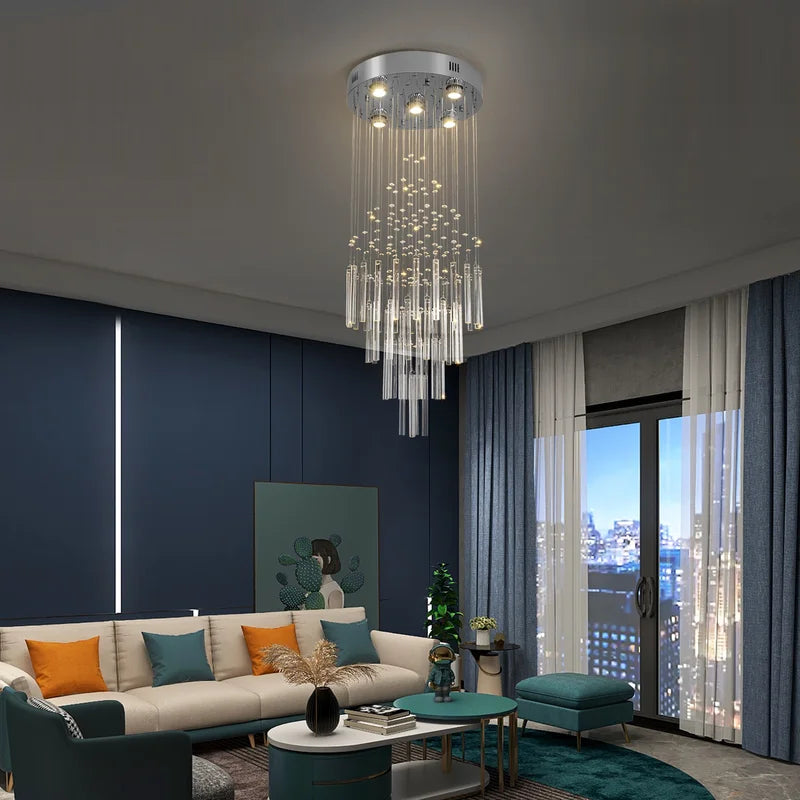 Crystal Ceiling Chandelier for Living Room Bedroom Pendant Light Fixture Modern Home Decor