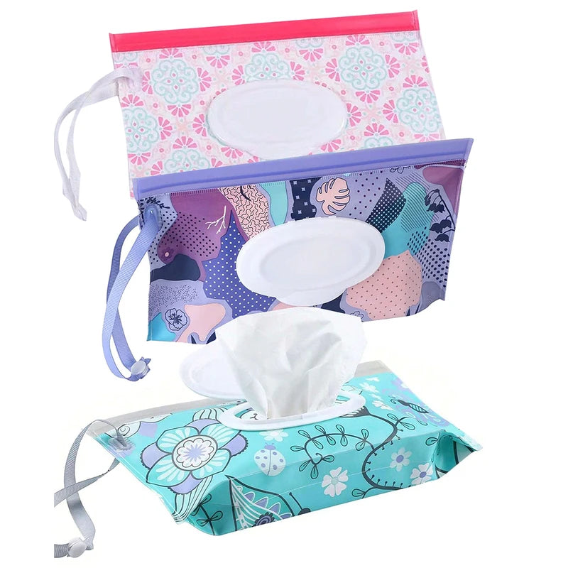 Portable Baby Wipe Dispenser Box Refillable Waterproof Travel Wipes Container
