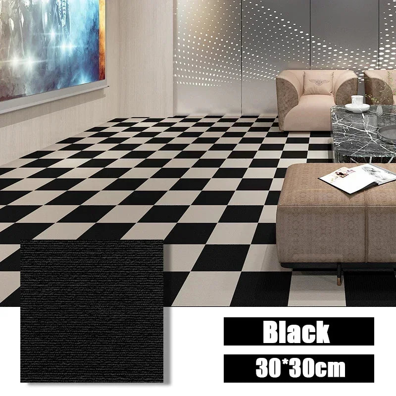 Self-Adhesive Carpet Floor Tiles 30x30cm - Removable DIY Floor Mats for Home & Hallway