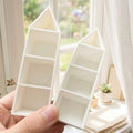 Miniature Bookshelf Model House Decor Set for Scene Decoration - 2 Pieces