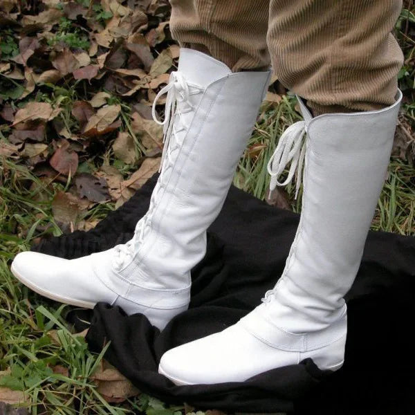 Medieval Gothic Cosplay Leather Boots for Women & Men - Party & Carnival Shoes