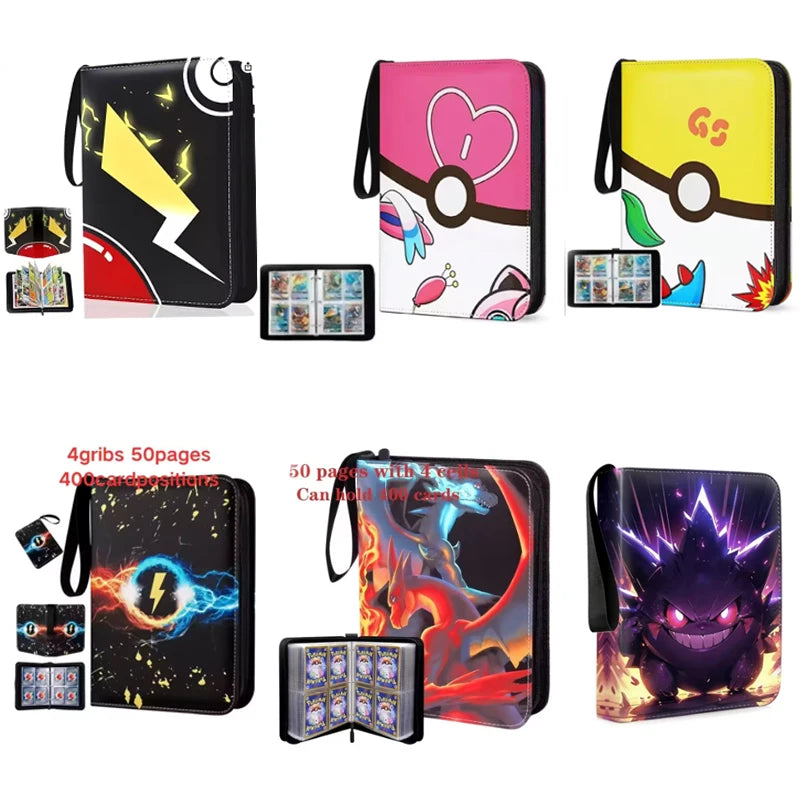 400PCS Collectible Card Album Binder with Zipper Storage - Hobby Organizer